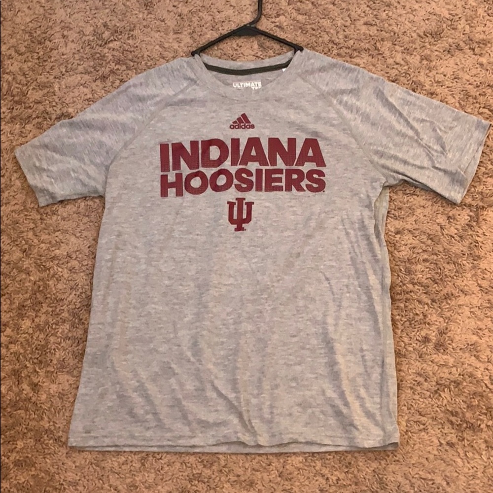 Adidas grey and maroon tee